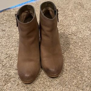 BP grey leather booties.